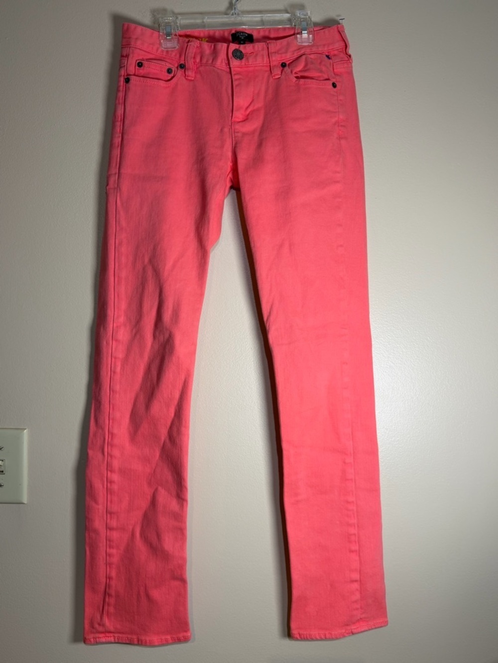 J. Crew matchstick Coral Pink Jeans